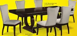 Leon's Rosario 7-Piece Extendable Dining Set - Cherry and Beige offer