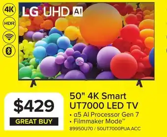 Leon's LG 50 4K Smart UT7000 LED TV - 50UT7000PUA offer