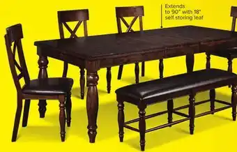 Leon's Kingstown 6-Piece Extendable Dining Set - Chocolate offer