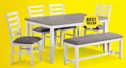 Leon's Breeze 6-Piece Dining Set - White, Grey offer