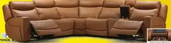 Leon's Jackson 6-Piece Power Reclining Leather Sectional with Massage & Heat Function offer