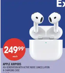 Shoppers Drug Mart APPLE AIRPODS 4TH GENERATION WITH ACTIVE NOISE CANCELLATION & CHARGING CASE offer