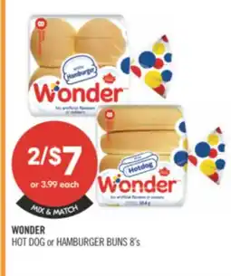 Shoppers Drug Mart WONDER HOT DOG or HAMBURGER BUNS 8's offer