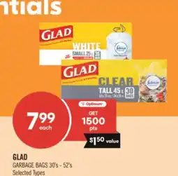 Shoppers Drug Mart GLAD GARBAGE BAGS offer