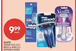 Shoppers Drug Mart GILLETTE SENSOR2 PLUS (10's), MACH3 or VENUS (3's) DISPOSABLE RAZORS offer