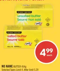 Shoppers Drug Mart NO NAME BUTTER offer