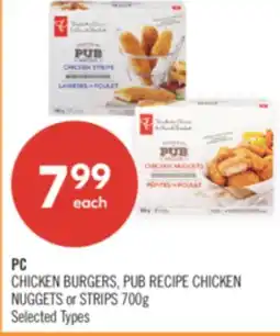 Shoppers Drug Mart PC CHICKEN BURGERS, PUB RECIPE CHICKEN NUGGETS or STRIPS offer