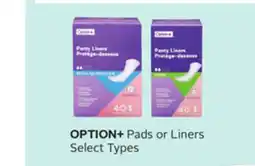 Rexall OPTION + Pads or Liners offer
