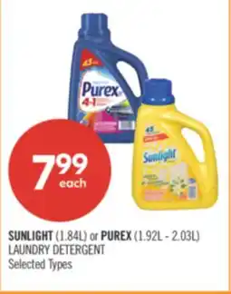 Shoppers Drug Mart SUNLIGHT (1.84L) or PUREX (1.92L - 2.03L) LAUNDRY DETERGENT offer