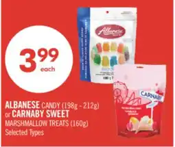 Shoppers Drug Mart ALBANESE CANDY (198g - 212g) or CARNABY SWEET MARSHMALLOW TREATS (160g) offer