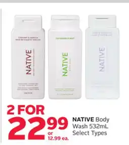 Rexall NATIVE Body Wash offer