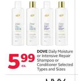 Rexall DOVE Daily Moisture or Intensive Repair Shampoo or Conditioner offer