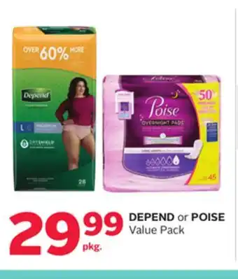 Rexall DEPEND or POISE Value Pack offer