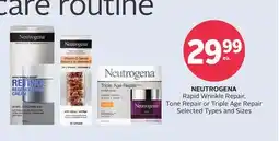 Rexall NEUTROGENA Rapid Wrinkle Repair, Tone Repair or Triple Age Repair offer