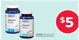 Rexall OPTION + Vitamin D or D3 offer