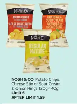 Rexall NOSH & CO. Potato Chips, Cheese Stix or Sour Cream & Onion Rings offer