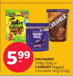 Rexall MAYNARDS 308g-355g or CADBURY Bagged Chocolate 147g-200g offer
