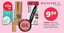 Rexall RIMMEL Multi-Tasker Concealer or Better Than Filters, Maxi Blush or Wonder'Bond Mascara offer