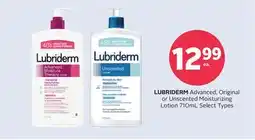 Rexall LUBRIDERM Advanced, Original or Unscented Moisturizing Lotion offer