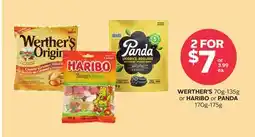 Rexall WERTHER'S 70g-135g or HARIBO or PANDA 170g-175g offer