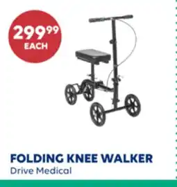 Wellwise by Shoppers FOLDING KNEE WALKER Drive Medical offer
