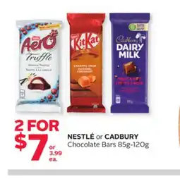 Rexall NESTLÉ or CADBURY Chocolate Bars offer