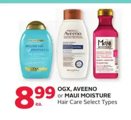 Rexall OGX, AVEENO or MAUI MOISTURE Hair Care offer