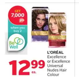 Rexall L'ORÉAL Excellence or Excellence Universal Nudes Hair Colour offer