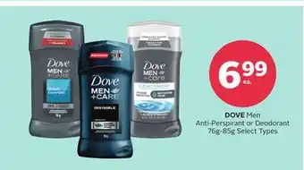 Rexall DOVE Men Anti-Perspirant or Deodorant offer