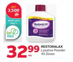 Rexall RESTORALAX Laxative Powder offer