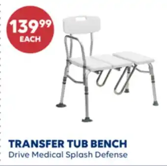 Wellwise by Shoppers TRANSFER TUB BENCH Drive Medical Splash Defense offer