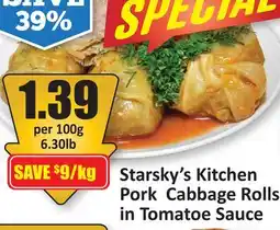 Starsky Starsky's Kitchen Pork Cabbage Rolls in Tomatoe Sauce offer