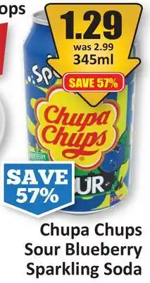 Starsky Chupa Chups Sour Blueberry Sparkling Soda offer