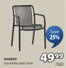 JYSK NABBEN Stackable patio chair offer