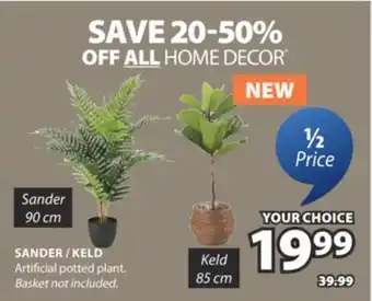 JYSK SANDER/KELD Artificial potted plant offer