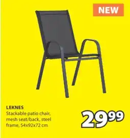 JYSK LEKNES Stackable patio chair offer