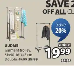 JYSK GUDME Garment trolley offer