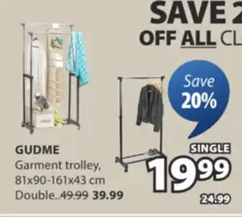 JYSK GUDME Garment trolley offer