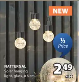 JYSK NATTERGAL Solar hanging light offer