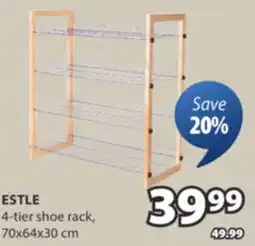 JYSK ESTLE 4-tier shoe rack offer