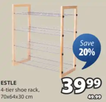 JYSK ESTLE 4-tier shoe rack offer