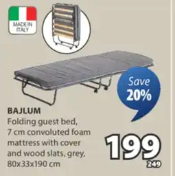 JYSK BAJLUM Folding guest bed offer