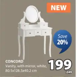 JYSK CONCORD Vanity offer