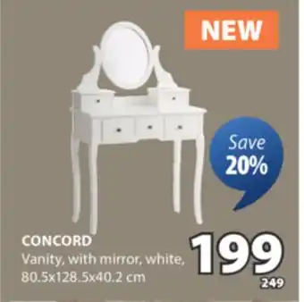 JYSK CONCORD Vanity offer