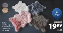 JYSK TAKS Faux fur rug offer