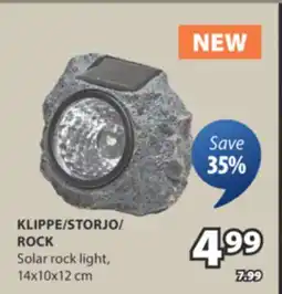 JYSK KLIPPE/STORJO/ ROCK Solar rock light offer