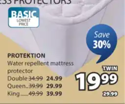 JYSK PROTEKTION Water repellent mattress protector offer