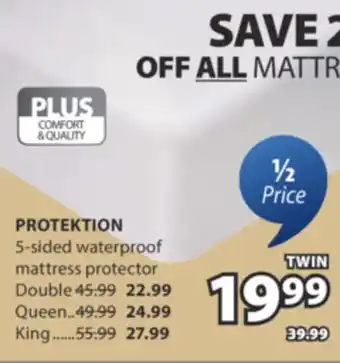 JYSK PROTEKTION 5-sided waterproof mattress protector offer