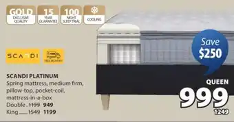 JYSK SCANDI PLATINUM Spring mattress offer