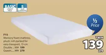 JYSK F15 Memory foam mattress offer
